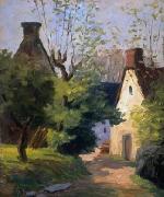 Louis Dewis The Village Road oil on canvas